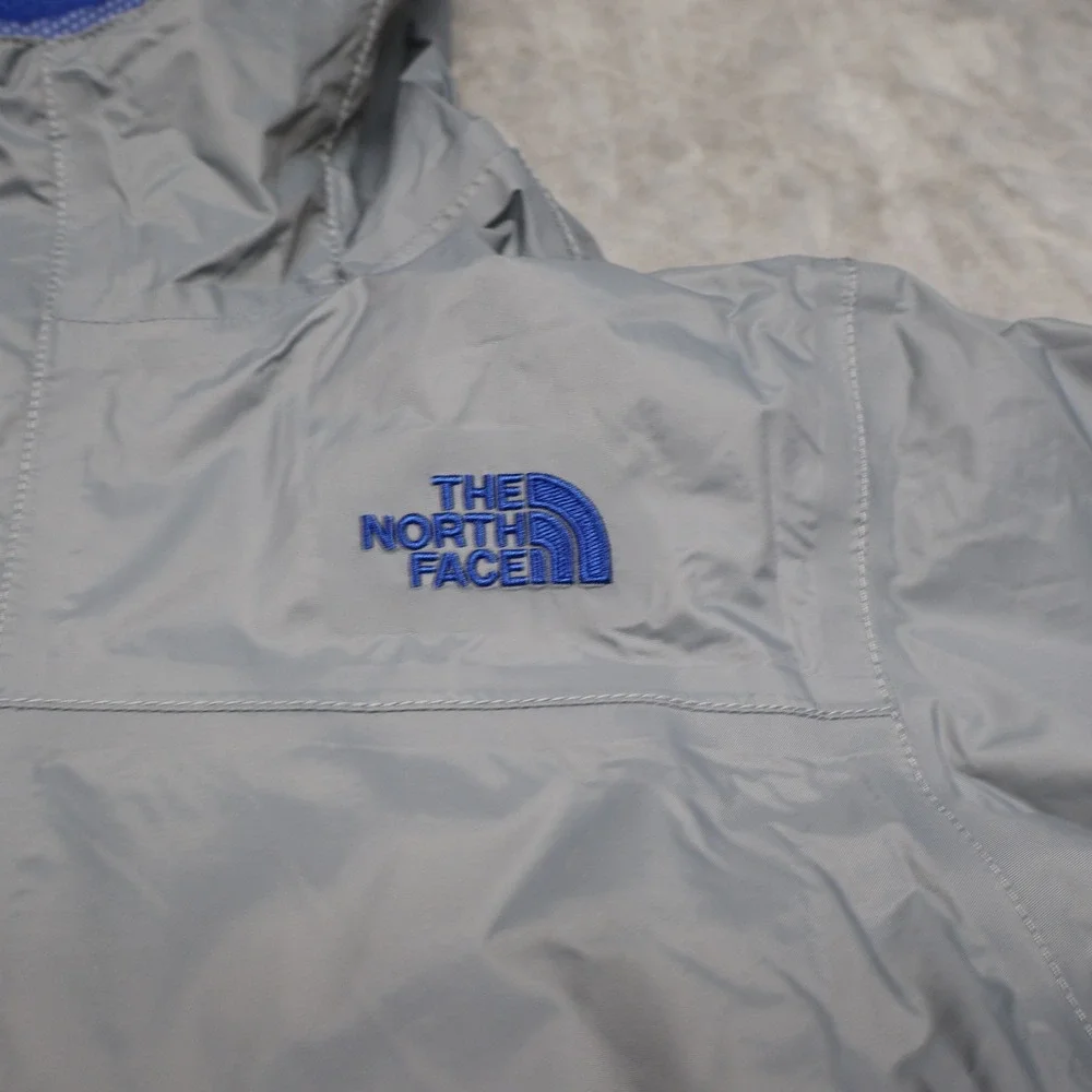 North Face Zipline Jacket Boys Large 14/16 Gray Rain Wind Waterproof Mesh Lined